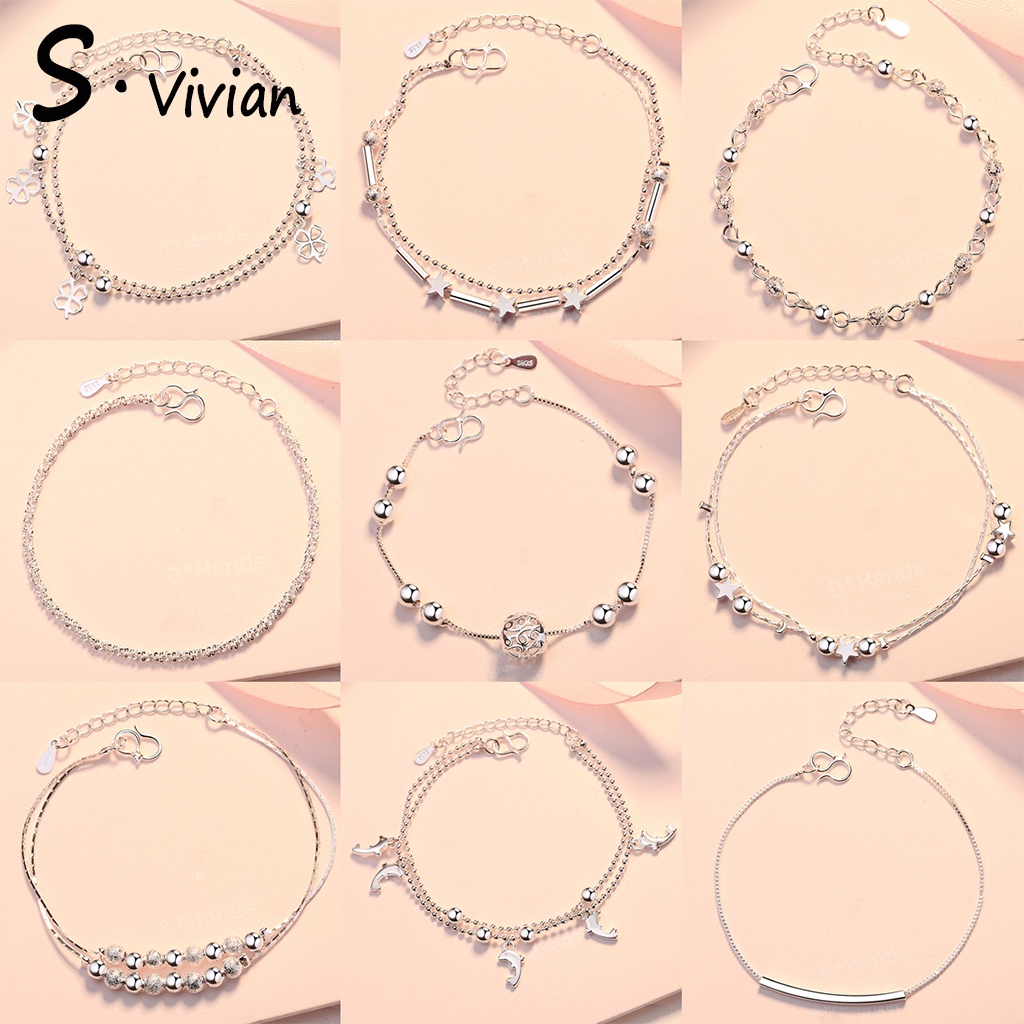 Vòng tay bạc 925 nhiều kiểu dáng tùy chọn thời trang cho nữ