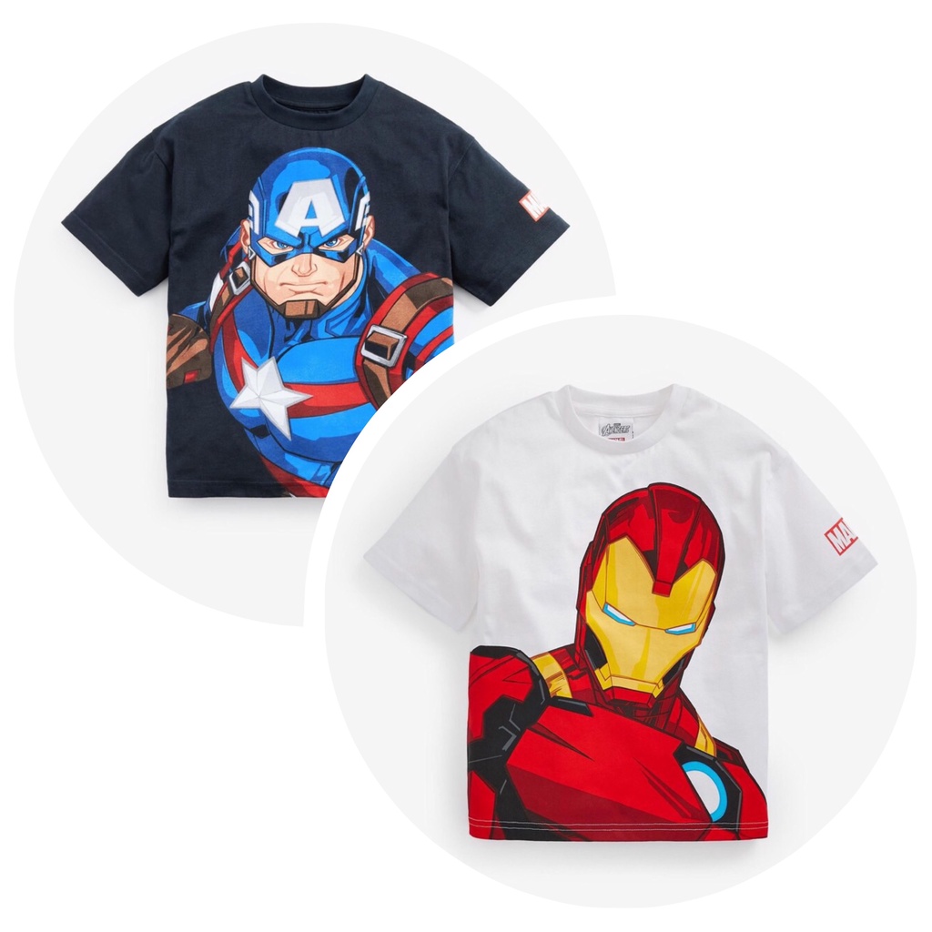 Áo thun cộc tay bé trai - Set 2 áo Marvel Next cho bé trai size 2-8t (form nhỏ)