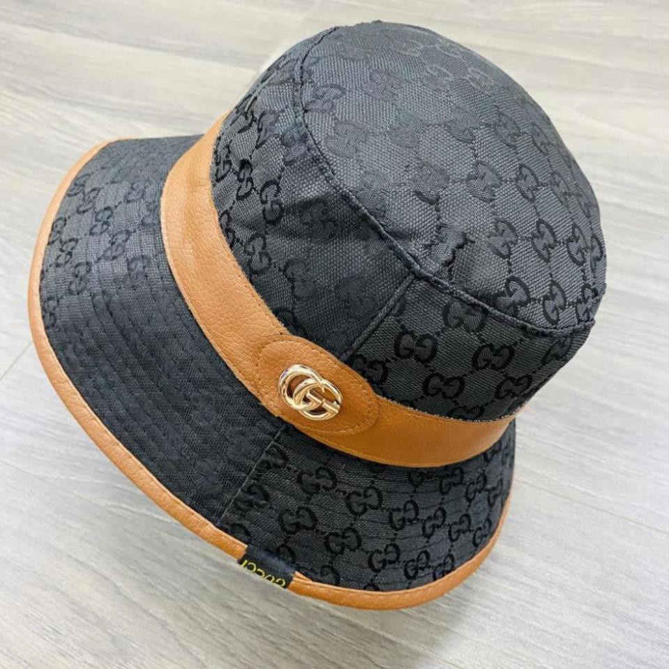 (Hàng VNXK) Nón BUCKET vành tròn GUCCI vải KAKI nhập thời trang (ẢNH THẬT_Nón lưỡi trai)_GC23