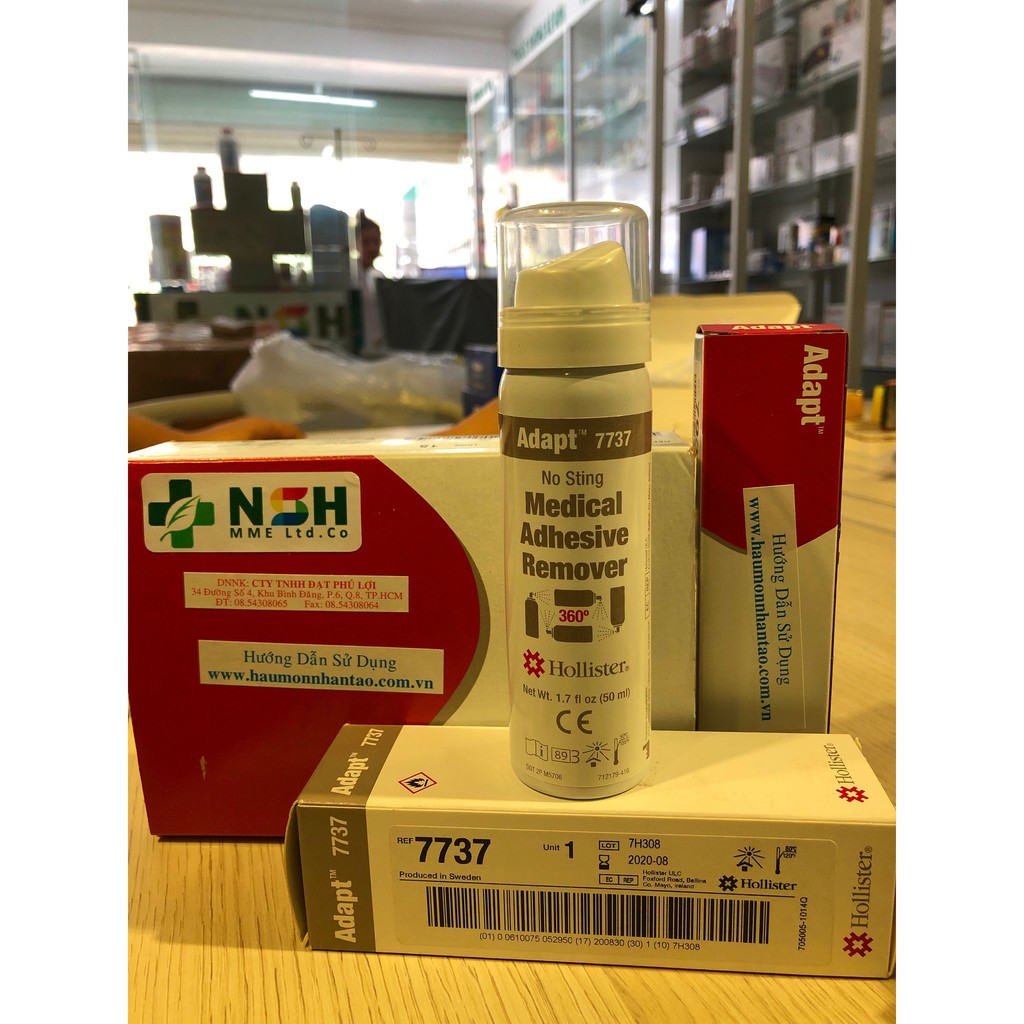 CHAI XỊT TẨY CHẤT KEO HẬU MÔN NHÂN TẠO HOLLISTER 7737
