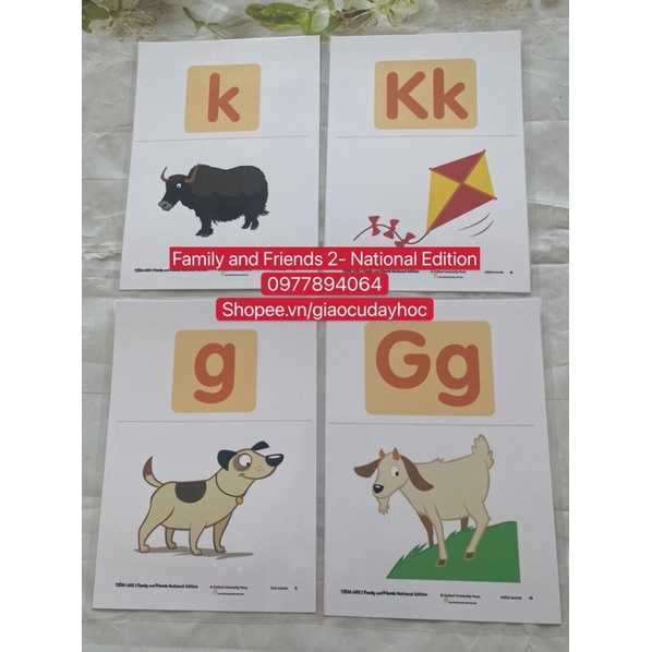 Phonics Cards- Thẻ Tiếng Anh Phonics Family and Friends 2( Natinonal Edition)