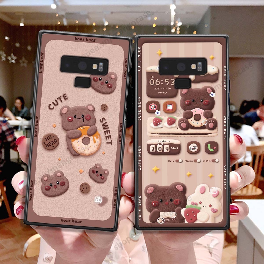 Ốp lưng Samsung Note 9 hình gấu, thỏ, đồng hồ cute dễ thương