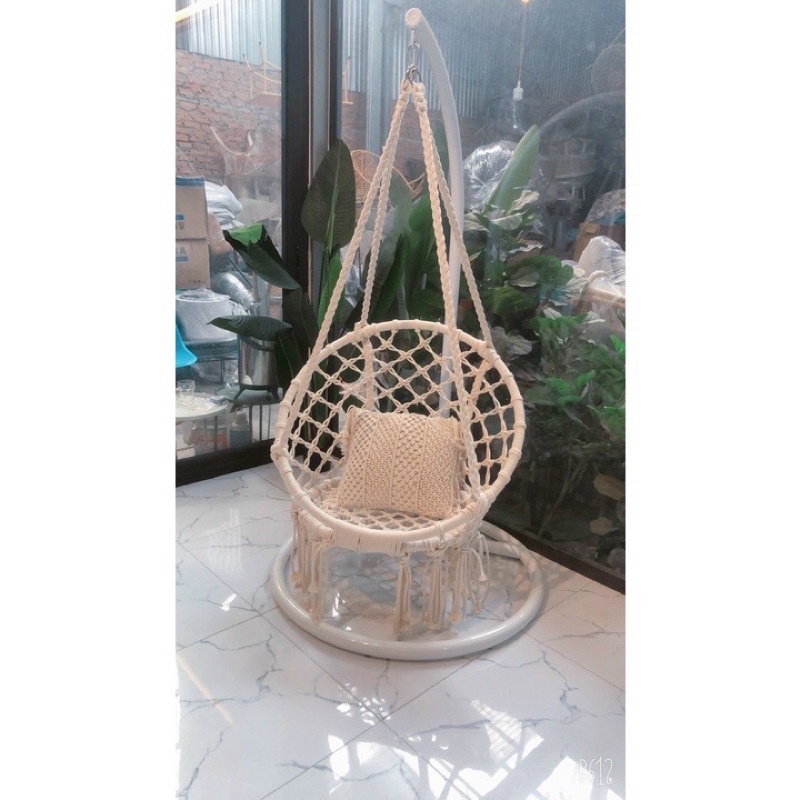 Xích đu macramen gồm cả khung treo