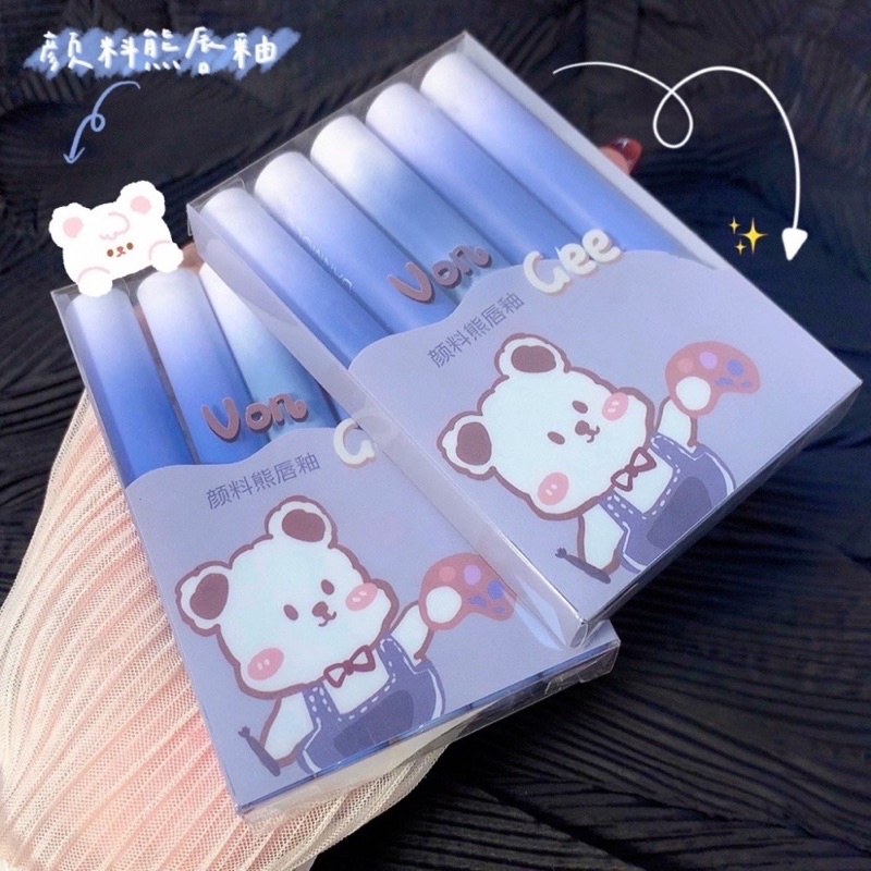 Set son xanh gấu vongee