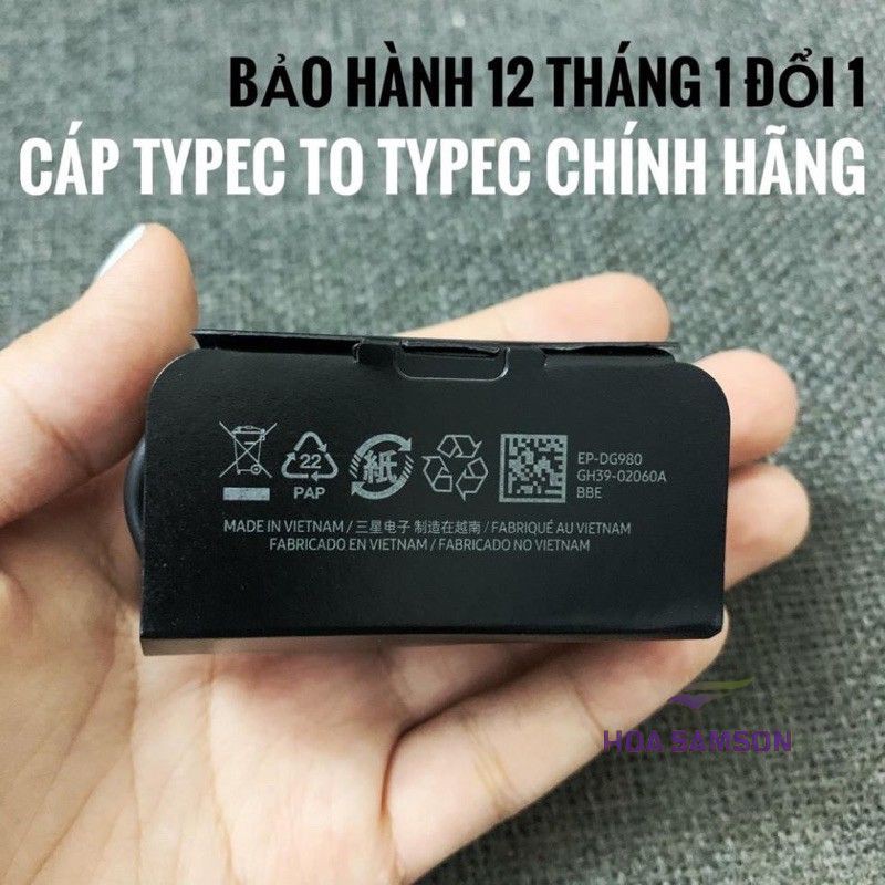 Cáp sạc nhanh Sam sung Note 10 zin công ty chân TypeC