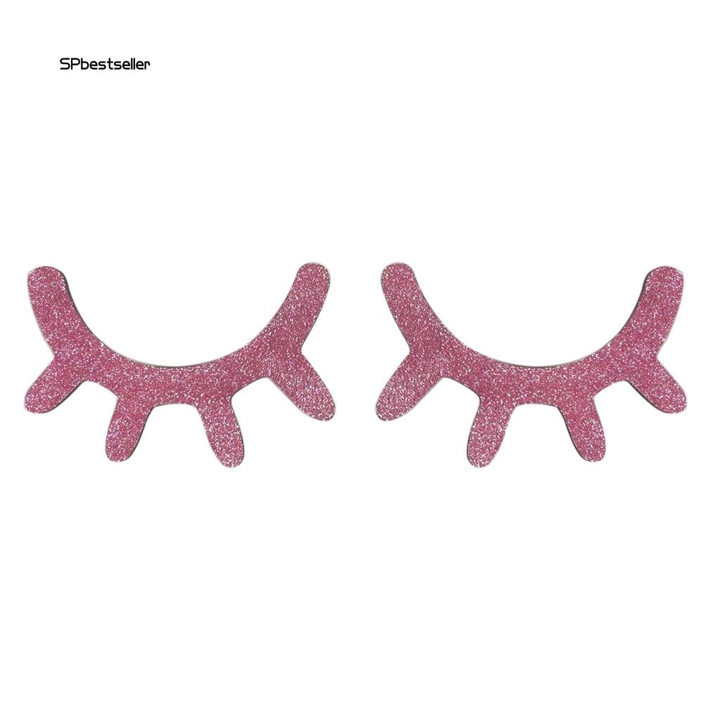 Set 2 miếng gỗ dán tường hình lông mi xinh xắn