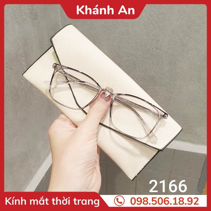 Kính Cận Mắt Vuông Gọng Trong 2166