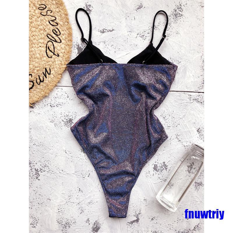 [COD]Swimwear Women Swimsuit Sexy V Neck High Cut Swimming Suit Bodysuit Beach Bathing