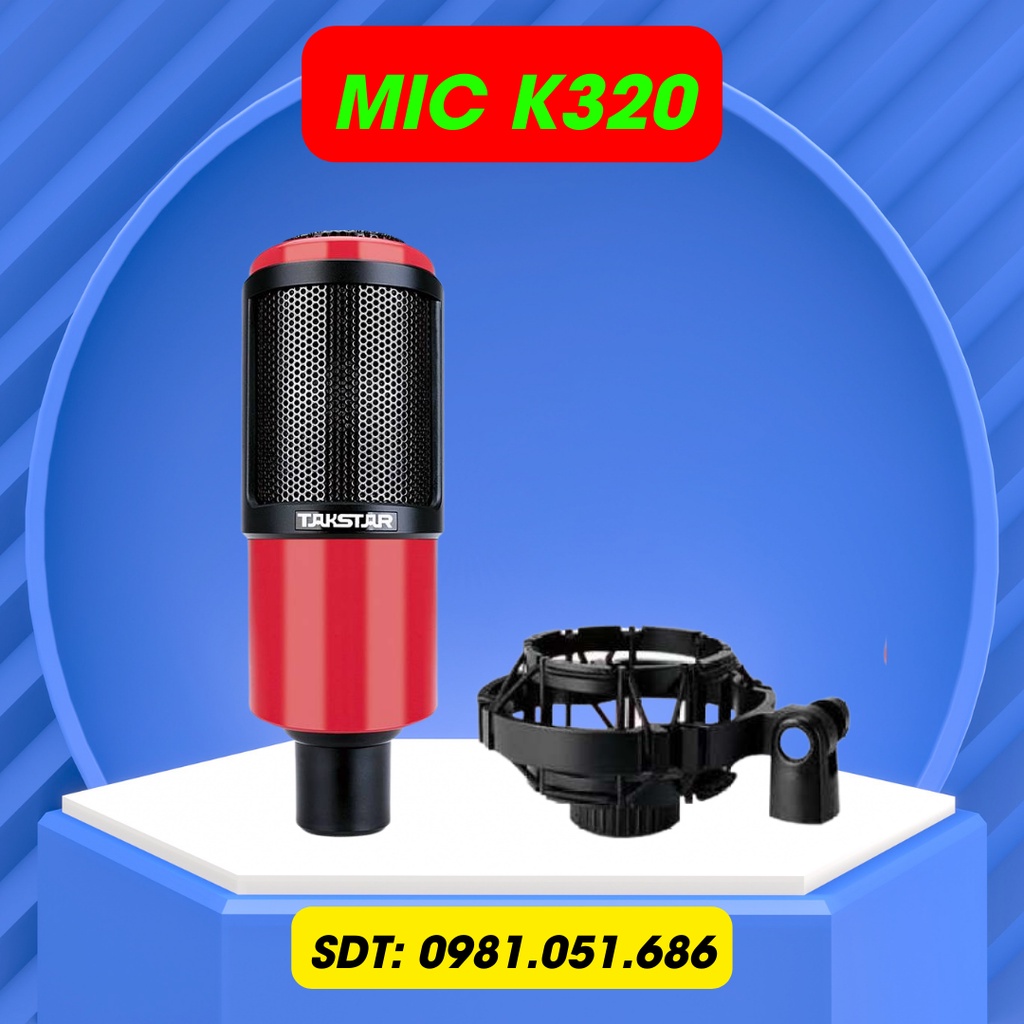 【Chính hãng】Mic thu âm chuyên nghiệp cao cấp Takstar PC-K320 hát karaoke, livestream, bán hàng, BẢO HÀNH 1 năm