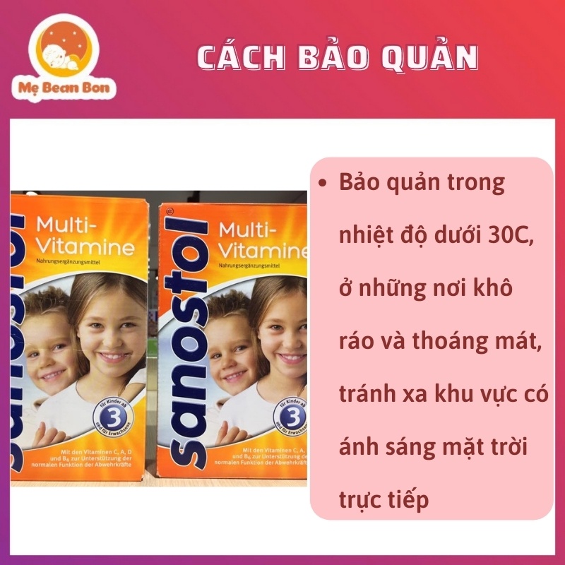vitamin tổng hợp sanostol của đức số 3 460ml Phù hợp cho bé từ 3 -6 tuổi