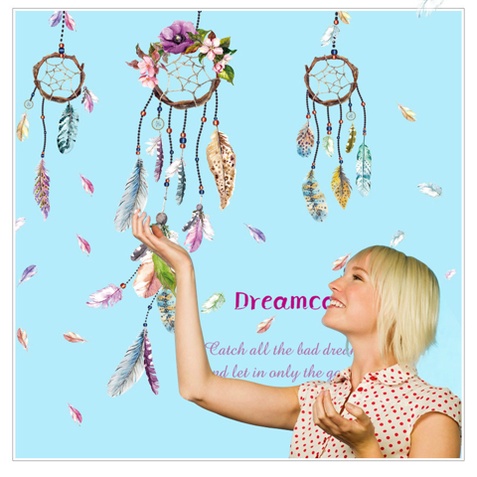Tranh decal dán tường trang trí decor phòng ngủ DREAM CATCHER siêu đáng yêu - Decal dán tường phòng khách️