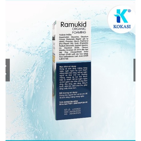 Bọt vệ sinh răng miệng Ramukid  cho bé