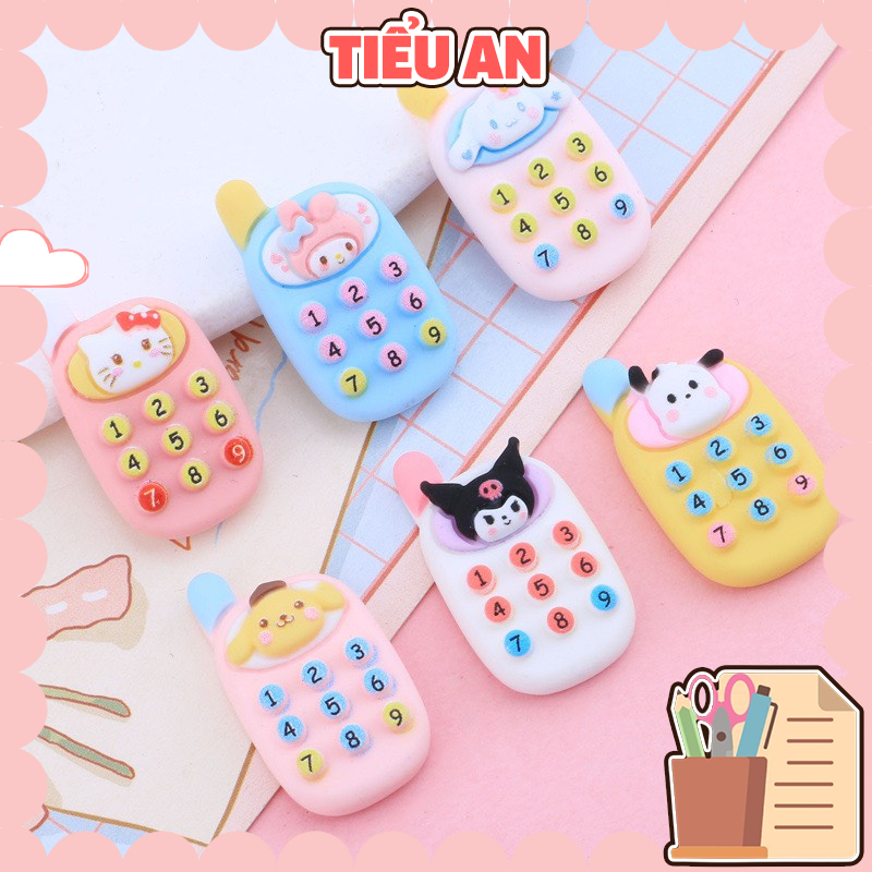 Charm (C607) slime/ Dụng Cụ Charm Trang Trí [Ko Keo &amp; Nút] Hình điện thoại hoạt hình