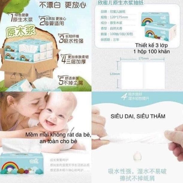 Sỉ thùng 30 bịch giấy ăn cầu vồng xinmier