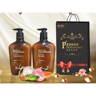 Cặp dầu gội đầu prosee balancing as13 mẫu mới 500ml