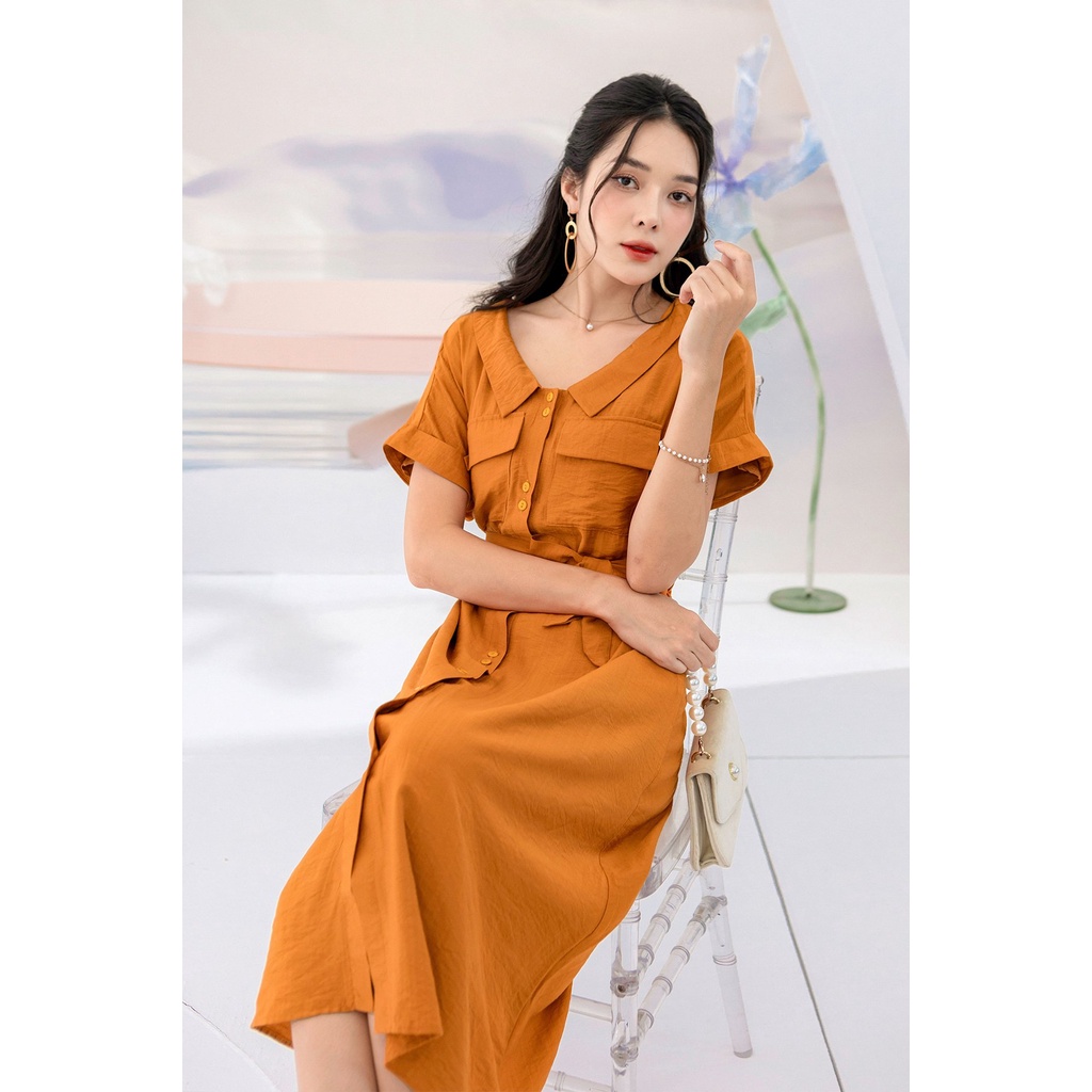Váy SM túi ngực cam HM