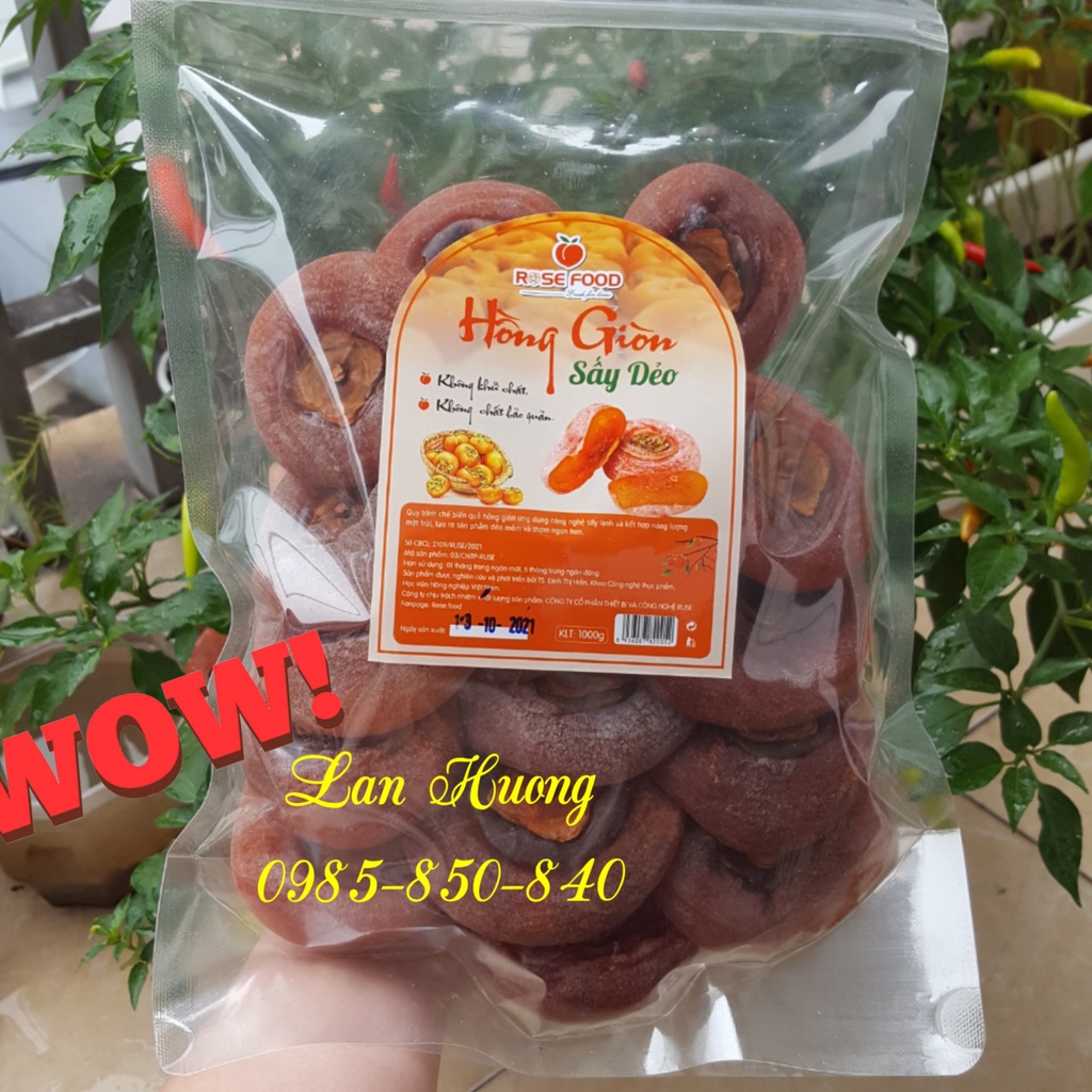 Hồng sấy dẻo - gói 0.5kg - sp NCKH Khoa CNTP - Học viện Nông nghiệp Việt Nam (VNUA)