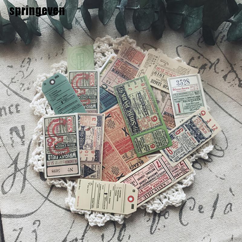 Bộ 22 Sticker Dán Trang Trí Sổ Tay / Nhật Ký / Giấy Tờ Kiểu Vintage DIY