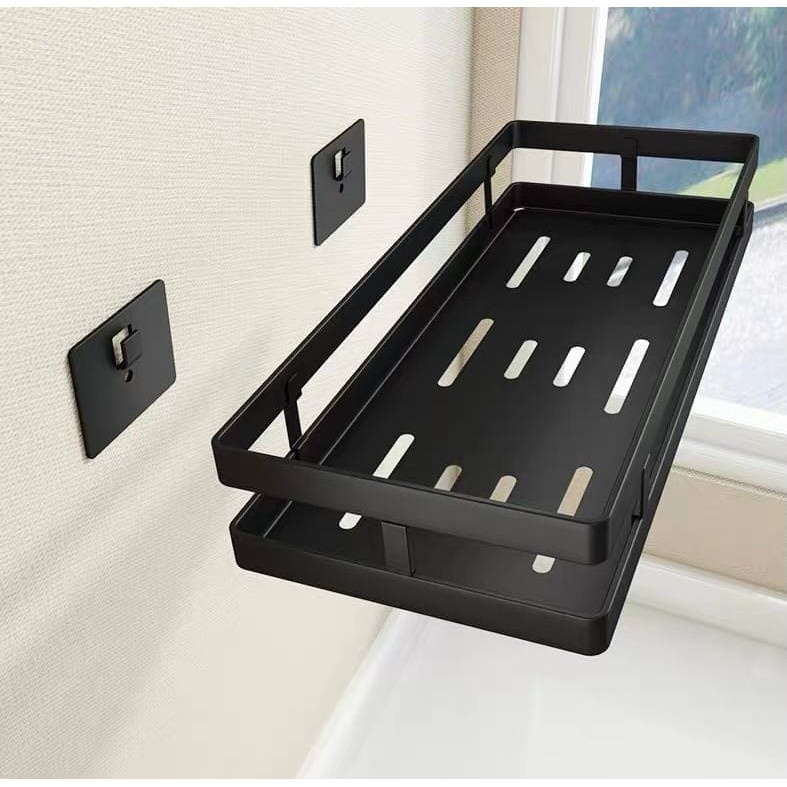 Kệ đựng gia vị dán tường ,giá gia vị nhà bếp đa năng sơn tĩnh điện không gỉ chịu lực tốt dài 35cm