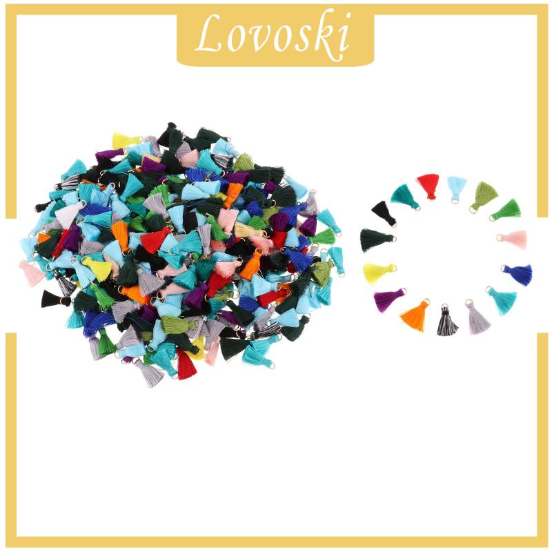 Bộ 100 Bông Tai Tua Rua Nhiều Màu Sắc