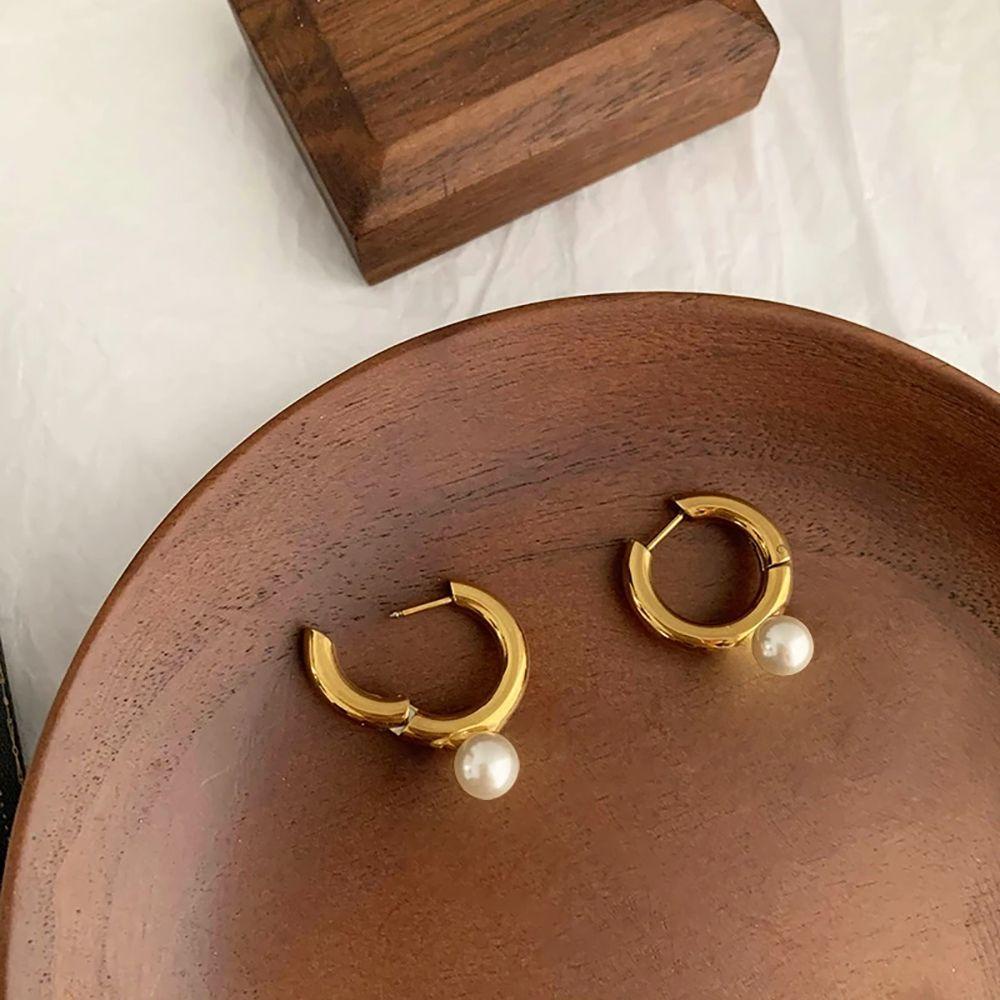 VANES1 Bông Tai Ngọc Trai Thời Trang Nữ Tính