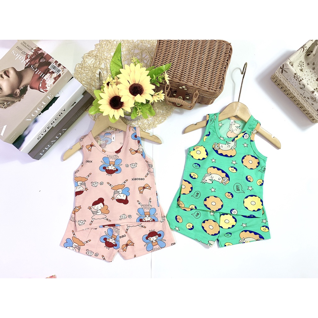 Bộ Ba Lỗ Cotton Nhiều Hình Cho Bé Trai Bé Gái Mềm Mịn