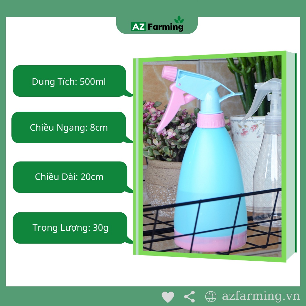 Bình Tưới Cây Phun Sương Mini Cho Bé 500ml - AZ Farming