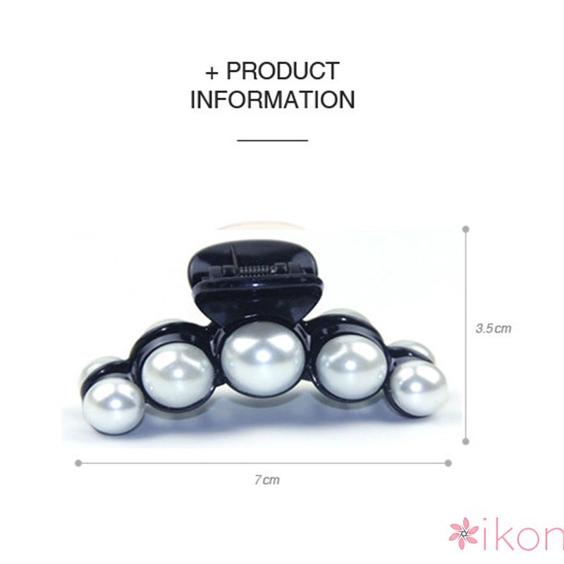 Kẹp tóc đính ngọc trai nhựa acrylic đơn giản