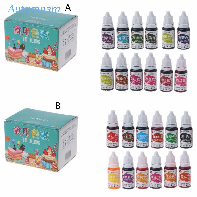 Bộ 12 lọ màu thực phẩm từ nhiên dùng làm bánh ngọt/ nướng bánh/ trang trí thực phẩm thủ công DIY