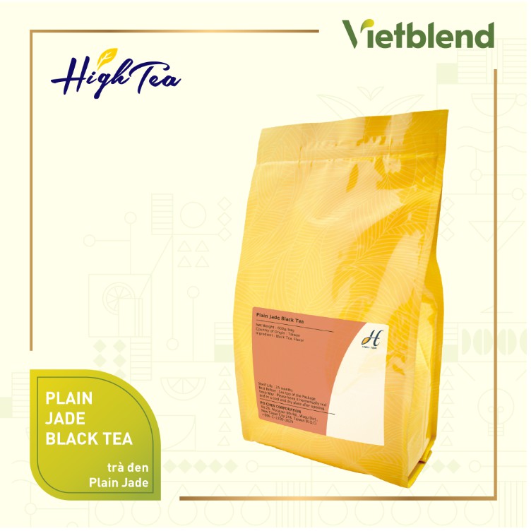 Trà Đen (Black Tea) Plain Jade Cao Cấp HIGH TEA | Thích hợp để pha chế Trà sữa, Trà trân châu, Đồ uống | Túi 600g