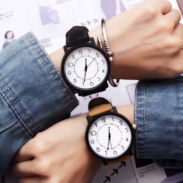 Đồng hồ unisex dây da kiểu dáng thể thao size to | BigBuy360 - bigbuy360.vn