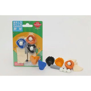 Tẩy Iwako nhập khẩu trực tiếp từ Nhật Bản ER-BRI016 vỉ hình đồ chơi bóng chày (0778) 1116703