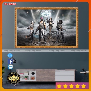 Tranh Dán Tường Gaming (PUBG) Player Unknown’s Battlegrounds  -SLGM36- Tranh 3d Cho Game Thủ - Song Long Decor