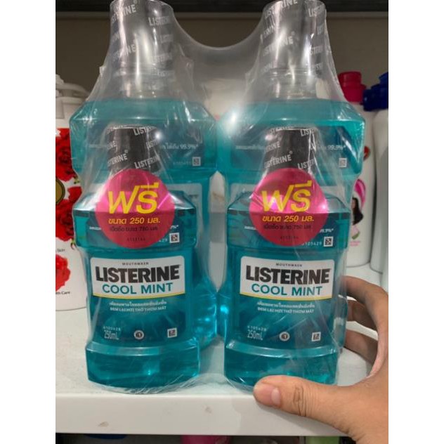 2chai nước súc miệng LISTERINE  750ml và chai 250ml