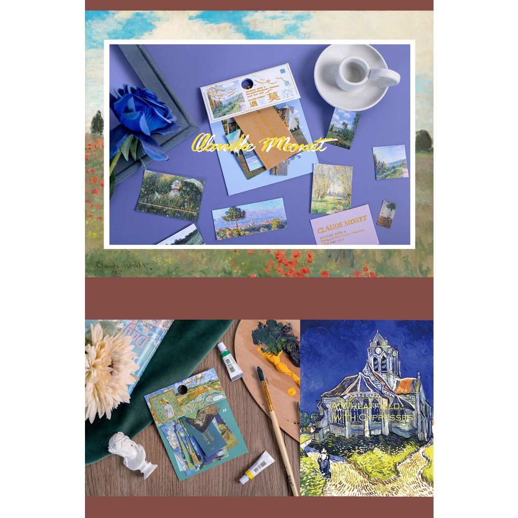 Túi 30 hình dán sticker nghệ thuật trừu tượng