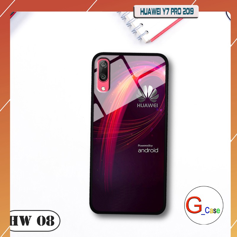 [Mã ELORDER5 giảm 10k đơn 20k] Ốp lưng Huawei Y7 Pro 2019-lưng kính in logo hãng điện thoại