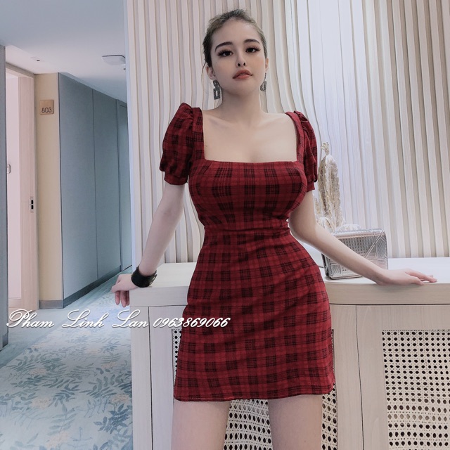 Đầm jum caro