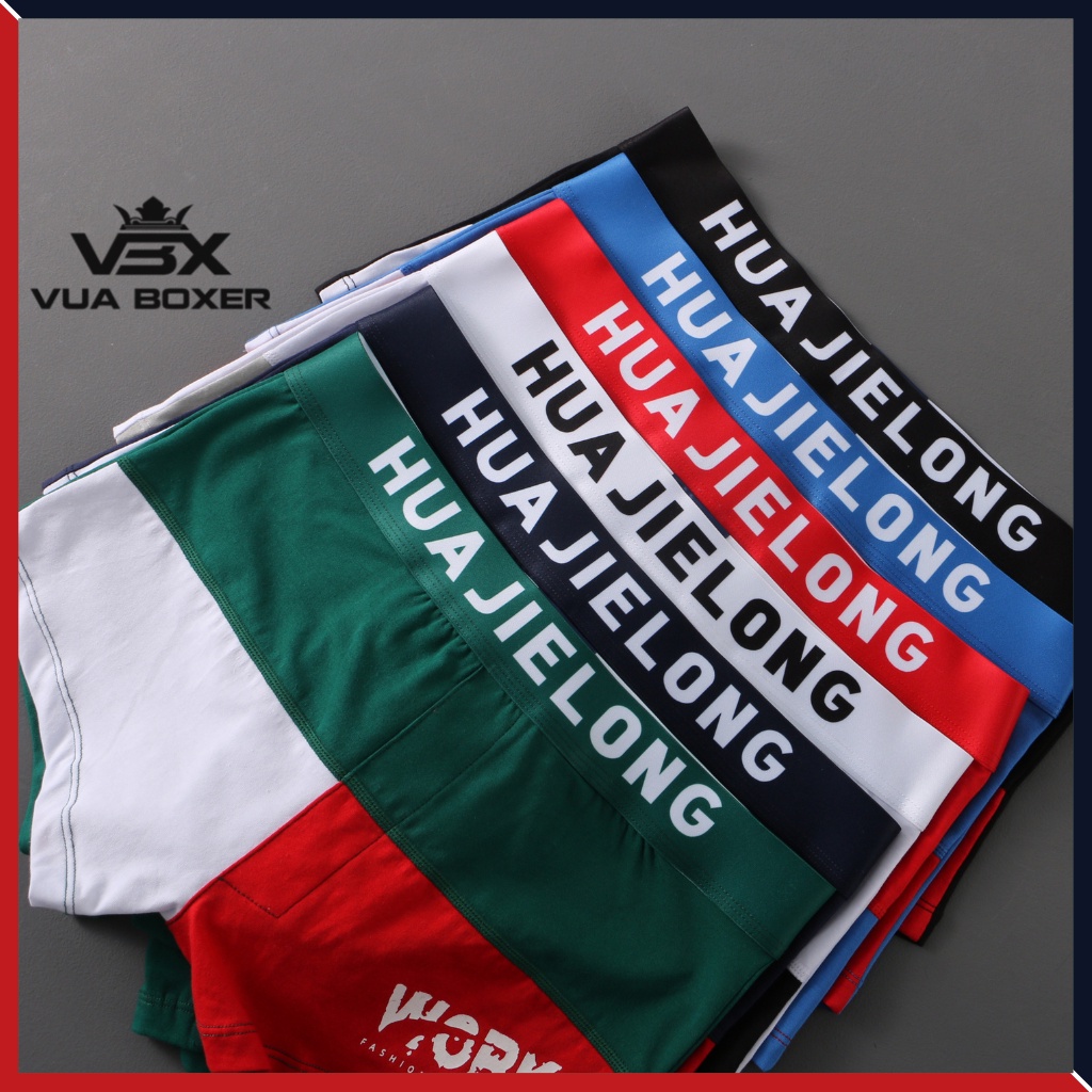 Quần Lót Nam HUAJIELONG Boxer Vải Cotton Thấm Hút Kháng Khuẩn HJL02-3MAU