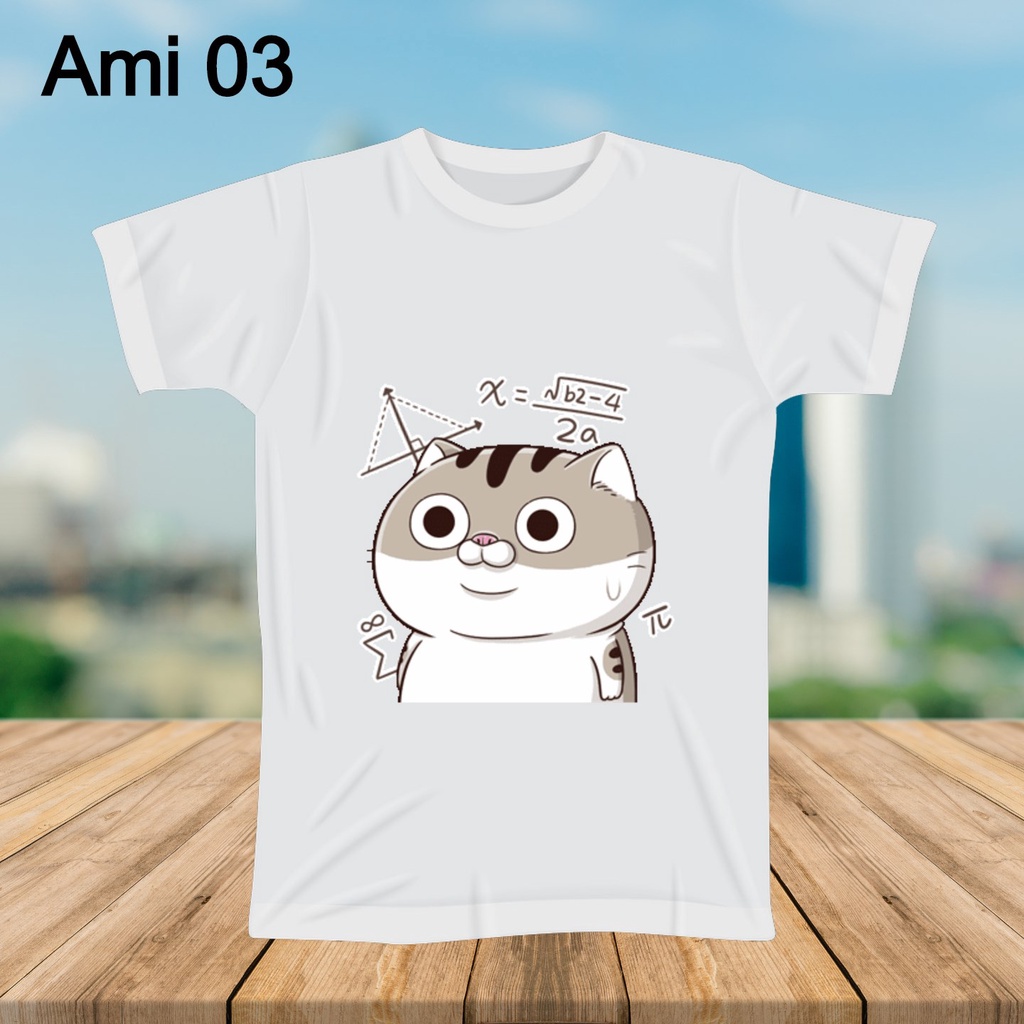 Áo thun mèo AMI dễ thương.