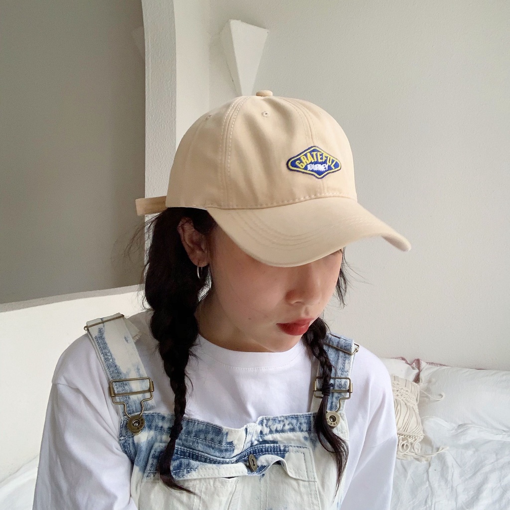 Mũ lưỡi trai thêu chữ phong cách hip hop đường phố Hàn Quốc cho nam nữ