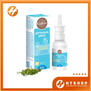 Nước muối sinh lý kháng viêm gifrer dạng xịt chai 50ml giảm ngạt mũi viêm mũi vệ sinh mũi họng - pháp
