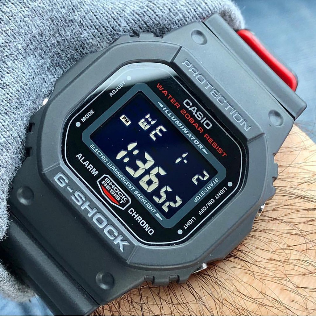 Đồng hồ Nam Dây Nhựa Casio G-Shock DW-5600HR-1 chính hãng bảo hành 5 năm Pin trọn đời