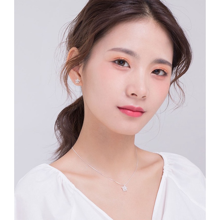 Bông tai titan bông hóa tuyết E1-207 - CAM KẾT KHÔNG GỈ, KHÔNG BAY MÀU - BẢO HÀNH 12 THÁNG