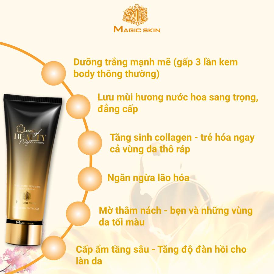 Combo sữa dưỡng thể cấp ẩm hương nước hoa ban ngày và ban đêm Magic Skin Queen Of Beauty