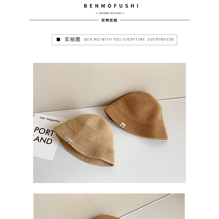 Nón Tai Bèo Đan Cói Phối Lưới Thoáng Khí Chống Nắng Mùa Hè Dễ Thương Cho Bé