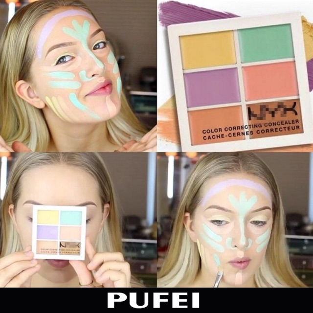 Bảng Kem Che Khuyết Điểm NYX 6 Màu Giúp Che Khuyết Điểm Hiệu Quả