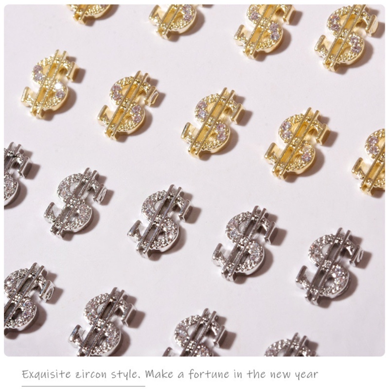 Miếng Dán Trang Trí Móng Tay Nghệ Thuật Hình Tờ Tiền Đô La 3D