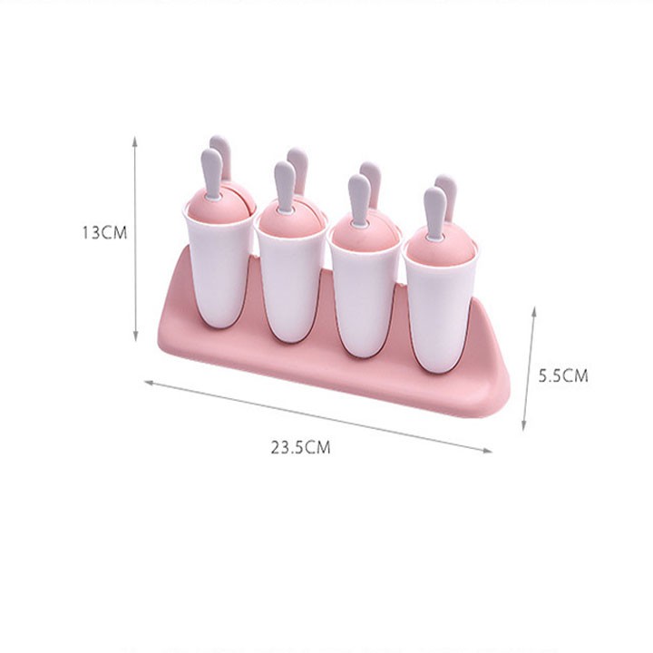 Hộp làm kem, khuôn làm kem que 8 ngăn hình tai thỏ dễ thương tienich247