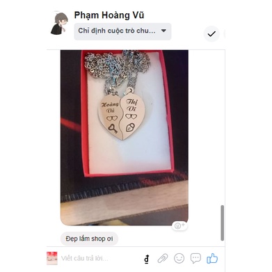 Dây chuyền cặp đôi in tên, khắc tên theo yêu cầu