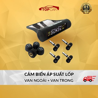 ⚡️TỰ LẮP⚡️Cảm Biến Áp Suất Lốp Ô Tô Van Ngoài Không Dây Năng Lượng Mặt Trời Cao Cấp
